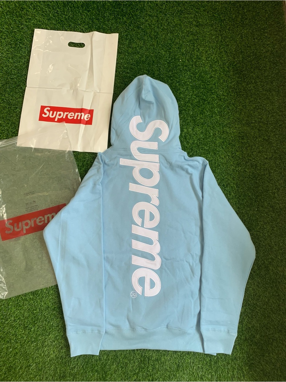 Light Blue Supreme Hoodie